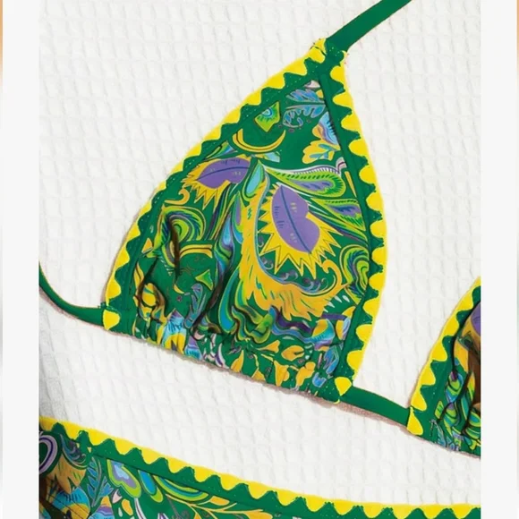Green Paisley Bikini Set - Picture 5 of 5